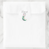 Schattige Kitten Purrmaid – Leuke Zeemeermin Cat D Ronde Sticker (Tas)