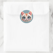 Schattige Kitten Ronde Sticker (Tas)