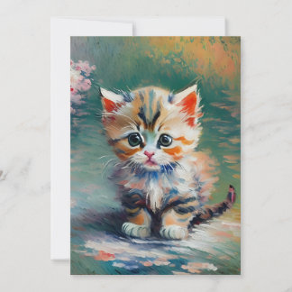 Schattige Kitten Schilderij Kaart