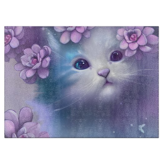 Schattige kitten snijplank (Voorkant)