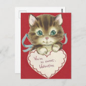  Schattige Kitten Valentijnsdag Briefkaart (Voorkant / Achterkant)