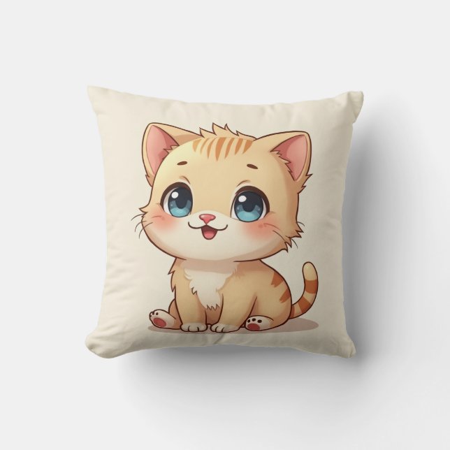 Schattige kittenkussen kussen (Voorkant)
