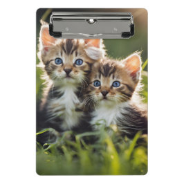 Schattige Kittens in het gras Mini Klembord