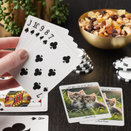 Schattige Kittens in het gras Pokerkaarten