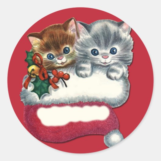 Schattige Kittens op Gift Label Stickers (Voorkant)