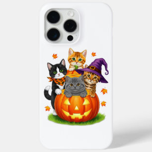 Schattige Kittens Pompoen Halloween Griezelig Seiz iPhone 15 Pro Max Hoesje