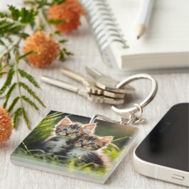Schattige Kittens Sleutelhanger