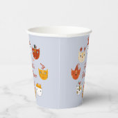 Schattige Kitty Cat gepersonaliseerd Baby shower Papieren Bekers (Rechts)