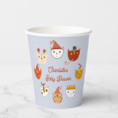 Schattige Kitty Cat gepersonaliseerd Baby shower Papieren Bekers (Voorkant)