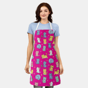 Schattige Kitty Cat Pattern Schort