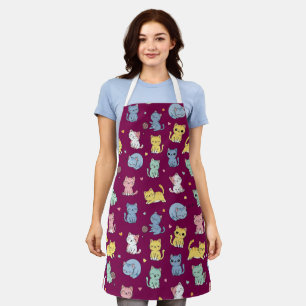Schattige Kitty Cat Pattern Schort