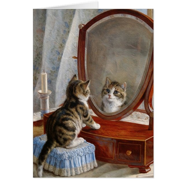 Schattige Kitty Cat  schilderij van Frank Paton (Voorkant)