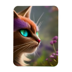 Schattige Kitty cat, Turquoise Eyes Magneet