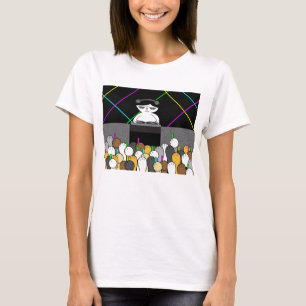 Schattige Kitty Kat DJ Rave Dansfeest T-shirt