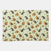 Schattige Kiwi vogelpatroon Theedoek (Horizontaal)