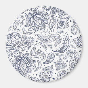 Schattige klassieke bloemenpatronen magneet