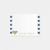 Schattige klauwhuis, Navy Blue Stripes Post-it® Notes (Voorkant)