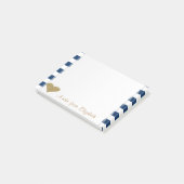 Schattige klauwhuis, Navy Blue Stripes Post-it® Notes (Schuin)