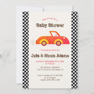 Schattige klein auto racer Baby shower Kaart