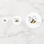 Schattige klein bijenvliegend wit Baby shower Confetti (Voorkanten)
