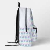 Schattige klein blauw monster bedrukte rugzak (Links)