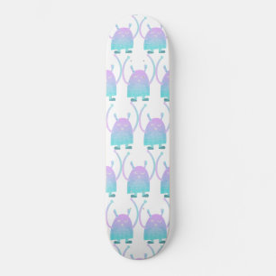 Schattige klein blauw monster skateboard
