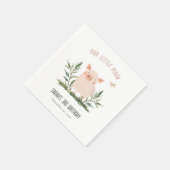 Schattige klein Boerderij Varkensvlinder Kinderen Servet (Hoek)