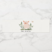 Schattige klein Boerderij Varkensvlinder Kinderen  Waterfles Etiket (Enkel label)