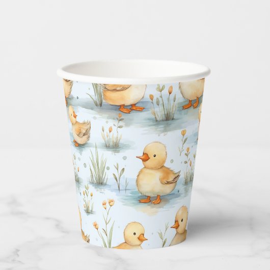 Schattige klein eendspatroon papieren bekers (Voorkant)