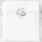 Schattige klein eendspatroon ronde sticker (Tas)