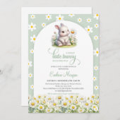 Schattige klein konijntje met daisy spring gendern kaart (Voorkant / Achterkant)