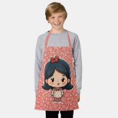 Schattige klein meisje schort (Gedragen)