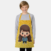 Schattige klein meisje schort (Gedragen)