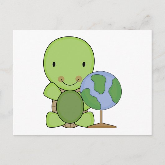 schattige kleine aardschildpad briefkaart (Voorkant)