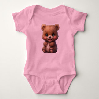 Schattige Kleine Beer Bodysuit voor Meisje