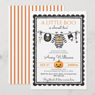 Schattige Kleine Boe Halloween Baby Shower Kaart