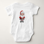 Schattige Kleine Cartoon Santa Romper (Achterkant)