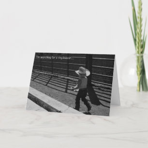 Schattige Kleine Cowboy Ring Drager Verzoekkaart
