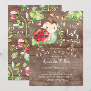 Schattige kleine dame lieveheersbeestje Baby showe Kaart