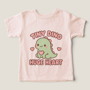 Schattige Kleine Dino met een Groot Hart Illustrat