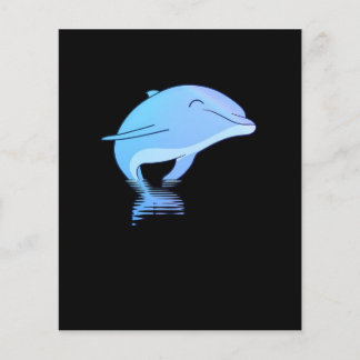 schattige kleine dolfijn dier flyer