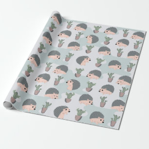 Schattige kleine egel cadeaupapier
