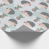 Schattige kleine egel cadeaupapier (Hoek)