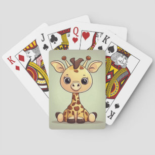 Schattige kleine giraffe pokerkaarten