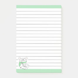 Schattige kleine hamster monogram groen post-it® notes