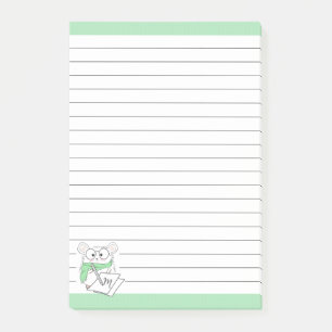 Schattige kleine hamster monogram groen post-it® notes