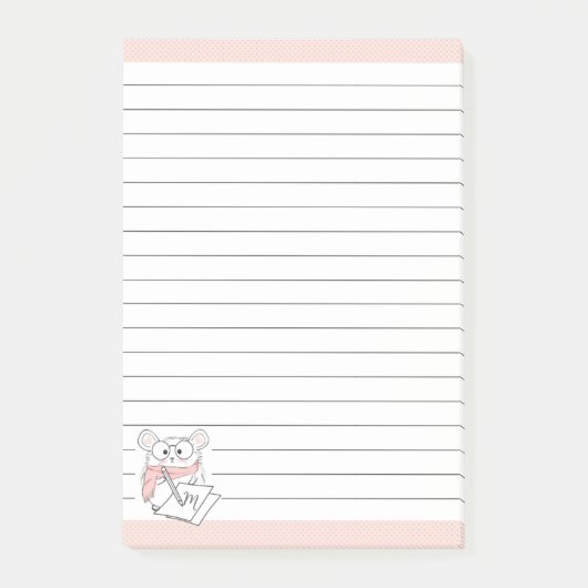 Schattige kleine hamster monogram roze post-it® notes (Voorkant)