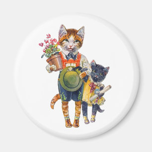 Schattige kleine katjes met cadeautjes magneet