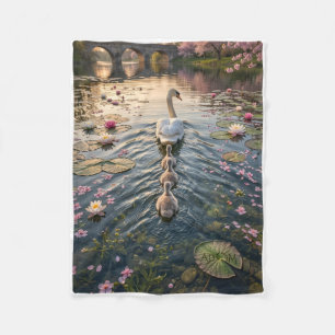 Schattige Kleine Kikkers Spelen In Water Natuur Ku Fleece Deken