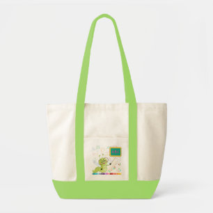 Schattige kleine lerarenrups terug naar school tote bag